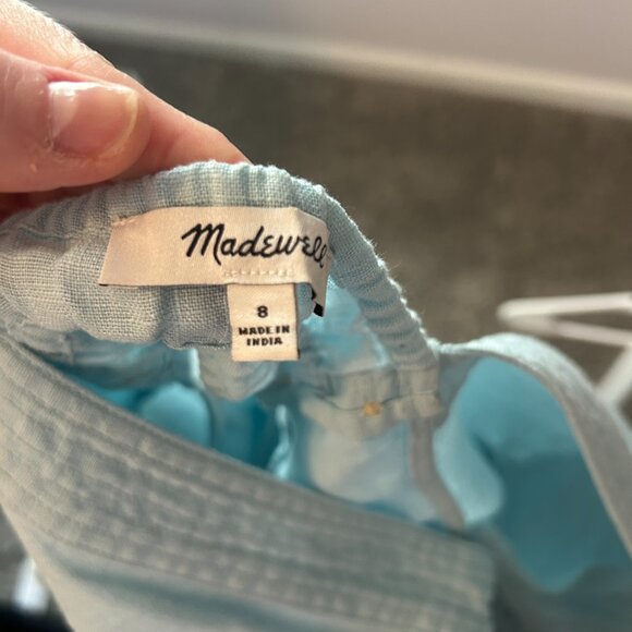 Madewell 100% Linen dress, size 8, light blue - Picture 5 of 9